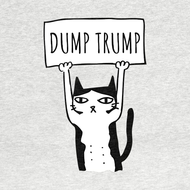 Dump Trump Protest Cat by blueavocado